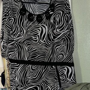 Elegant Zebra Pattern Women's Blouse